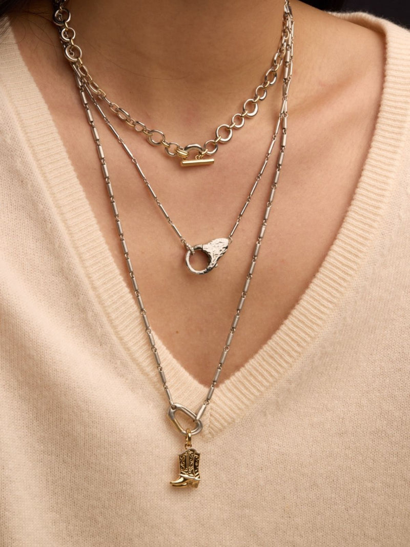 Mason Chain Carabiner Necklace