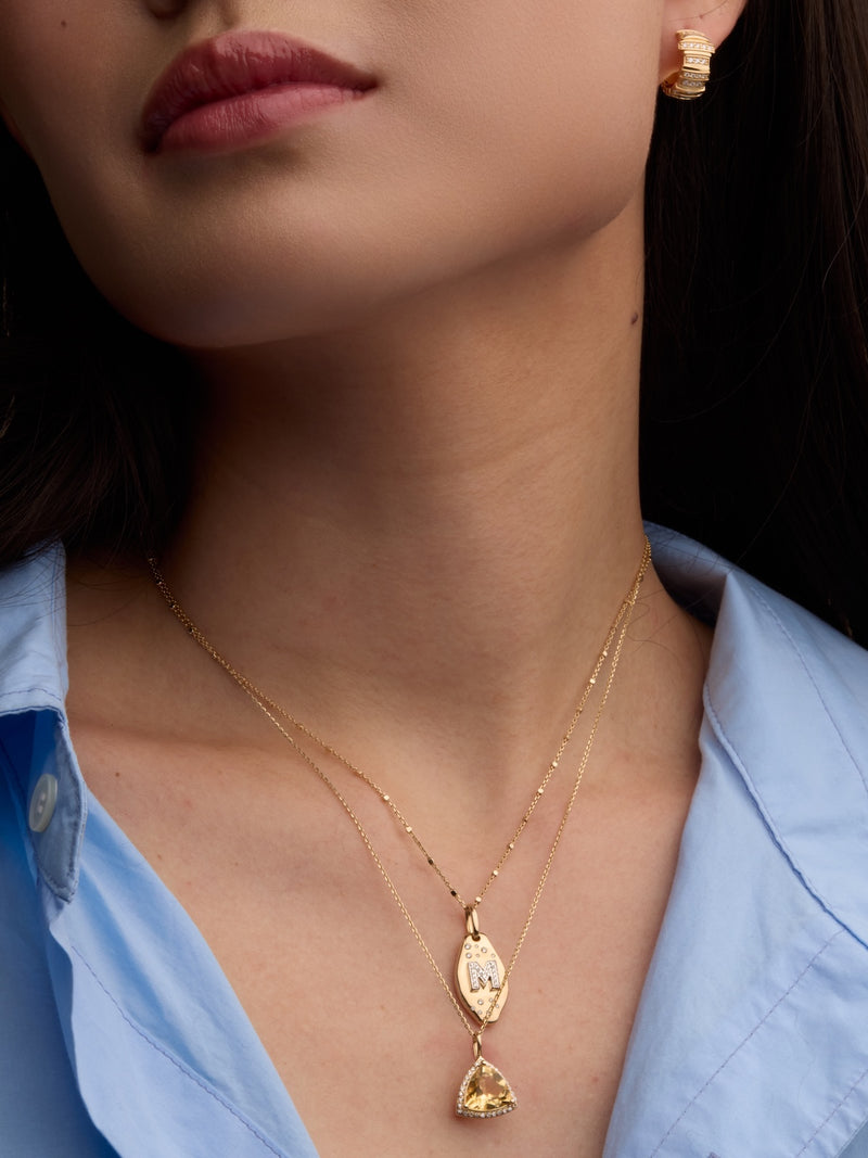 Trillion Gemstone Necklace