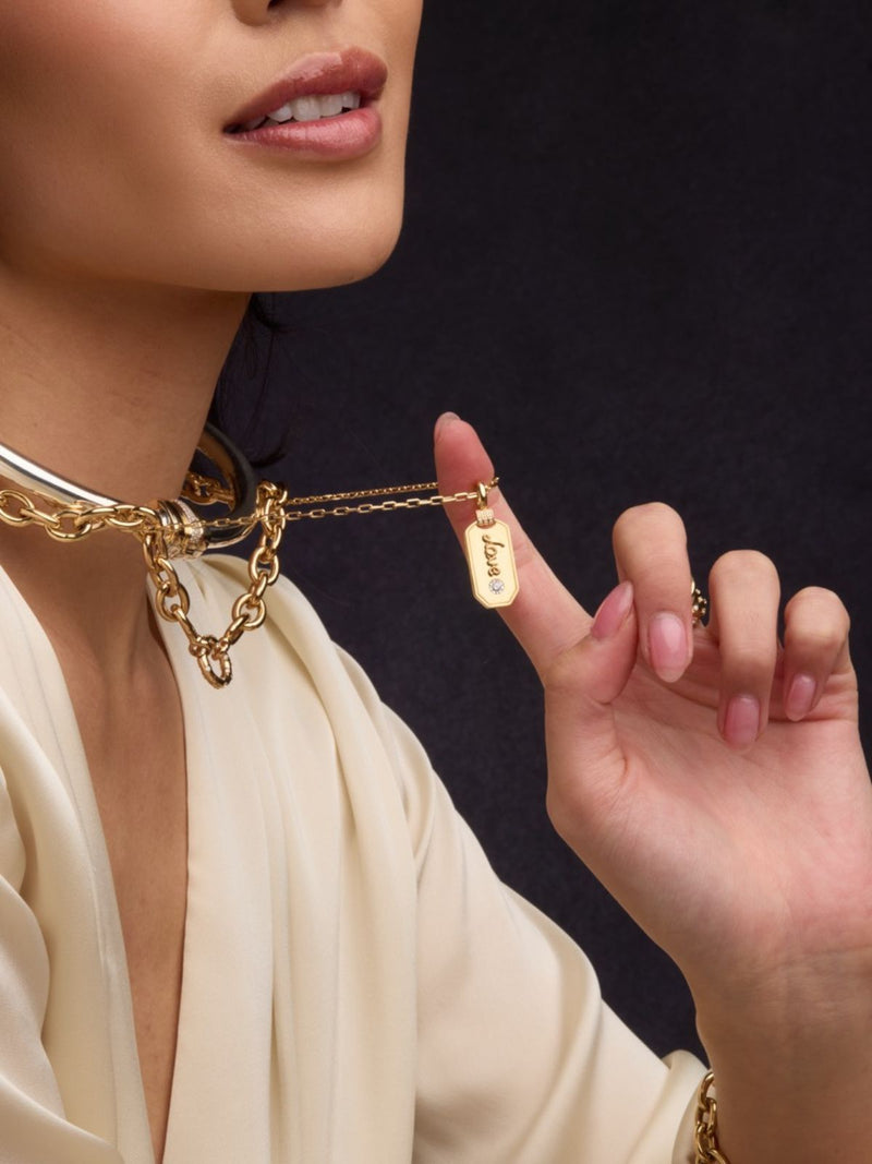 Love Latch Dog Tag Pendant