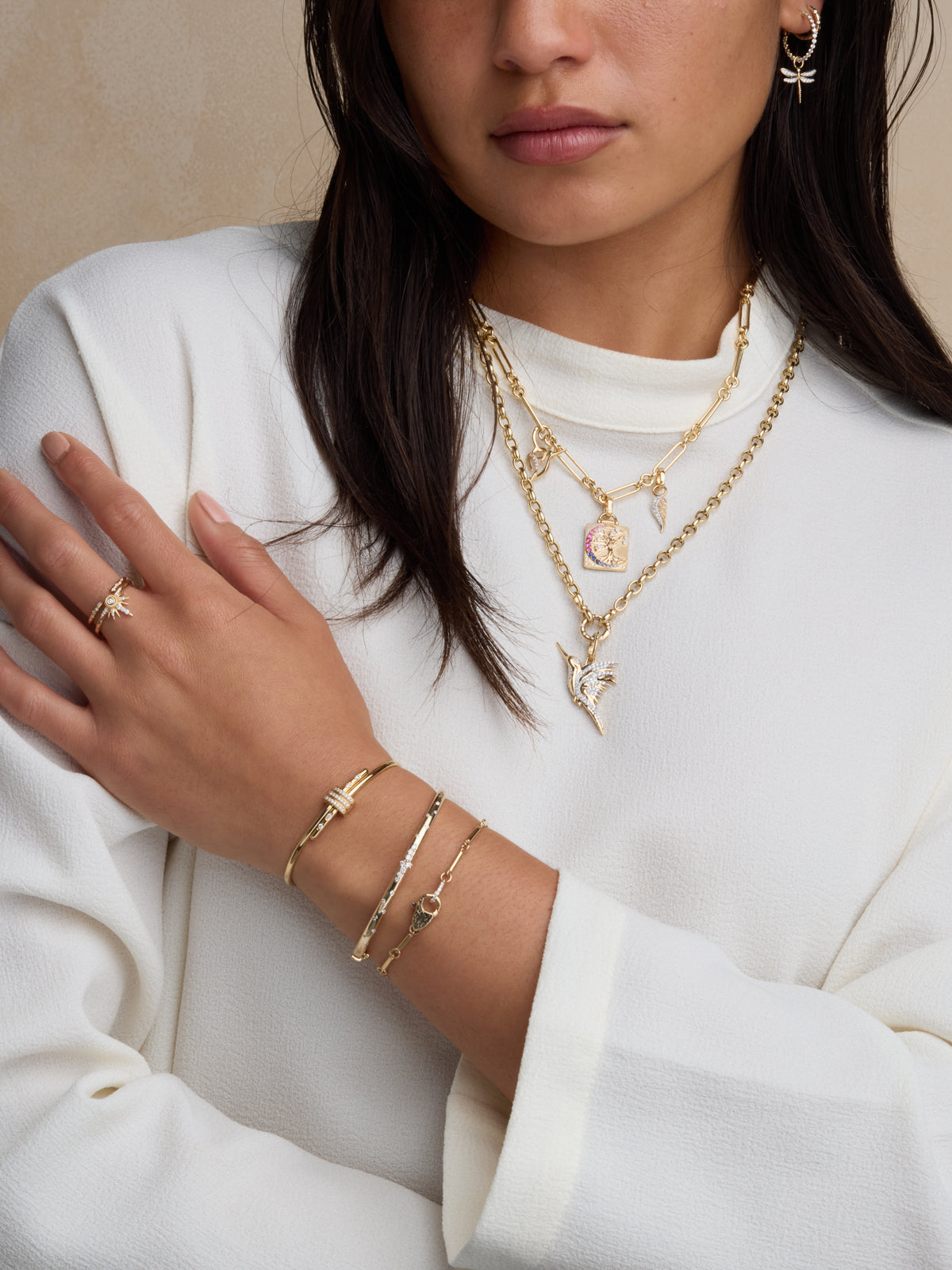 Sloan Lock Bracelet 14k Solid Gold | Audry Rose