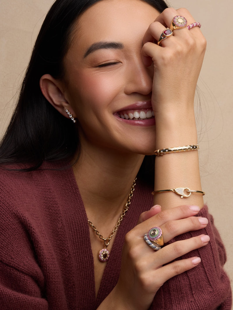 Pave Diamond Lock Bracelet