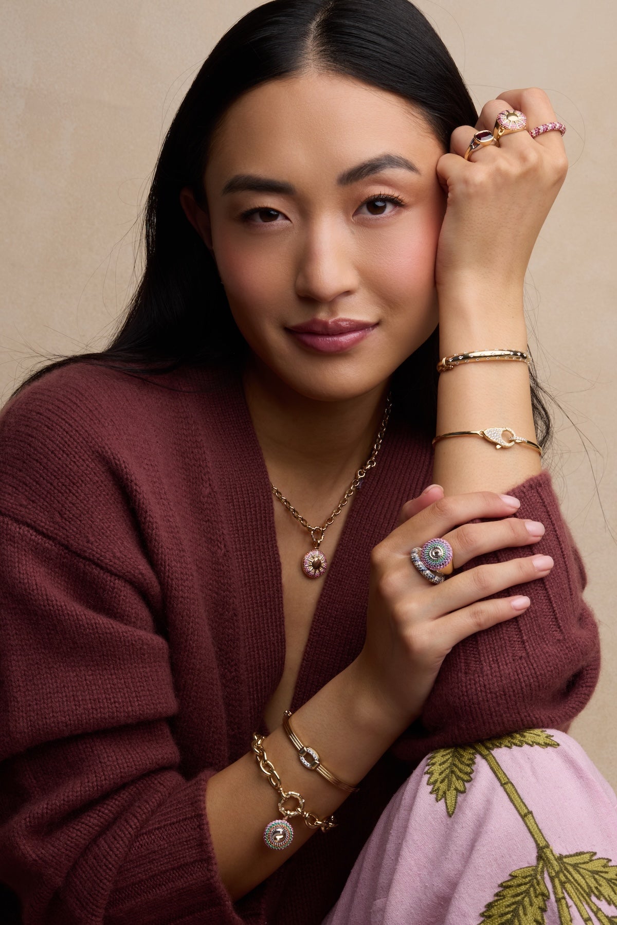 Ouroboros Sapphire Signet Ring in 14K Yellow Gold | Audry Rose