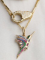 Pave Diamond Lock Necklace
