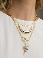 Pave Diamond Lock Necklace