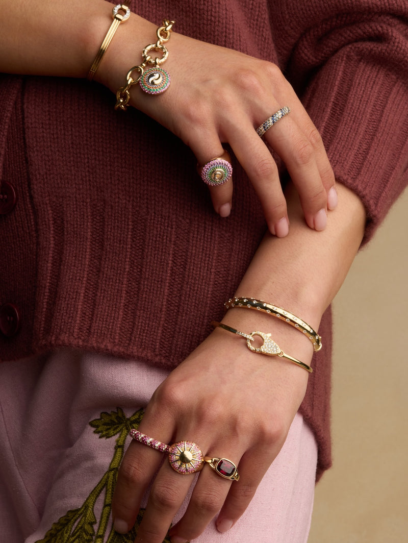 Pave Diamond Lock Bracelet