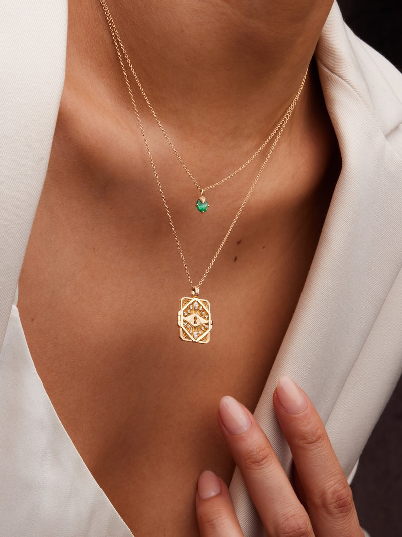 Diamonds and Key Dream Book Necklace