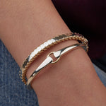Mixed Metal Stitched Bracelet