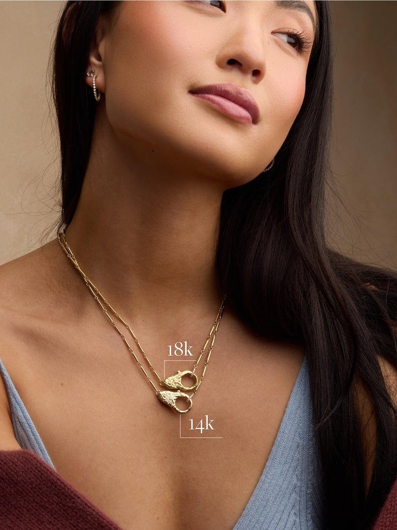 18K Lock Necklace