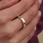 Mixed Metal Stitched Ring
