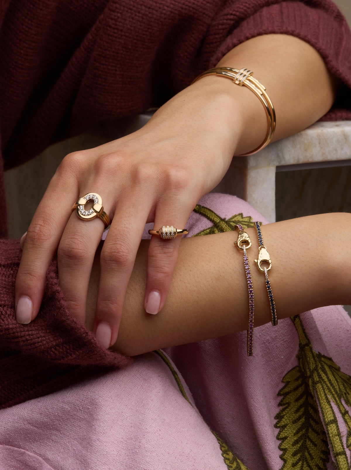 Diamond Spinning Fidget Ring 14K Gold | Audry Rose