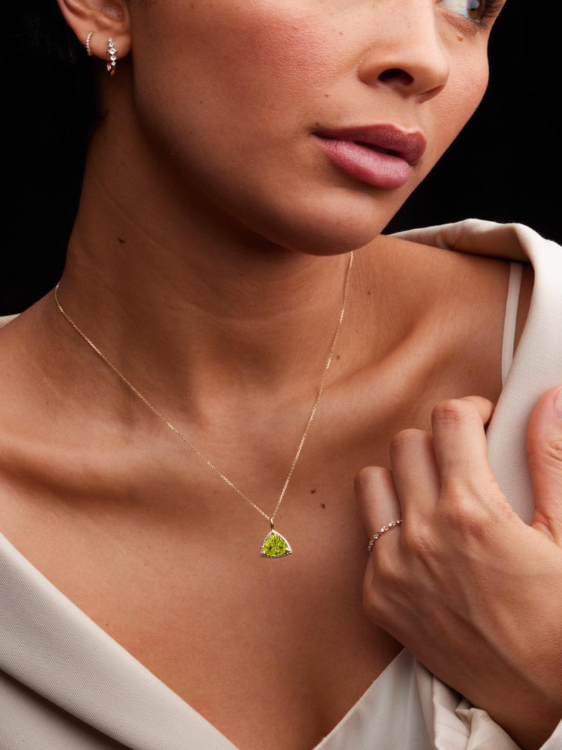 Trillion Peridot Necklace