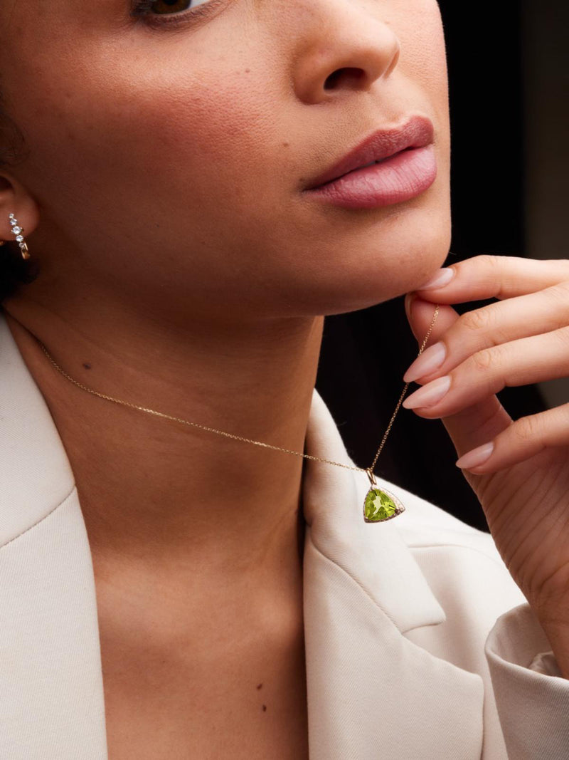 Trillion Peridot Necklace
