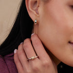 Mixed Metal Stitched Hoops