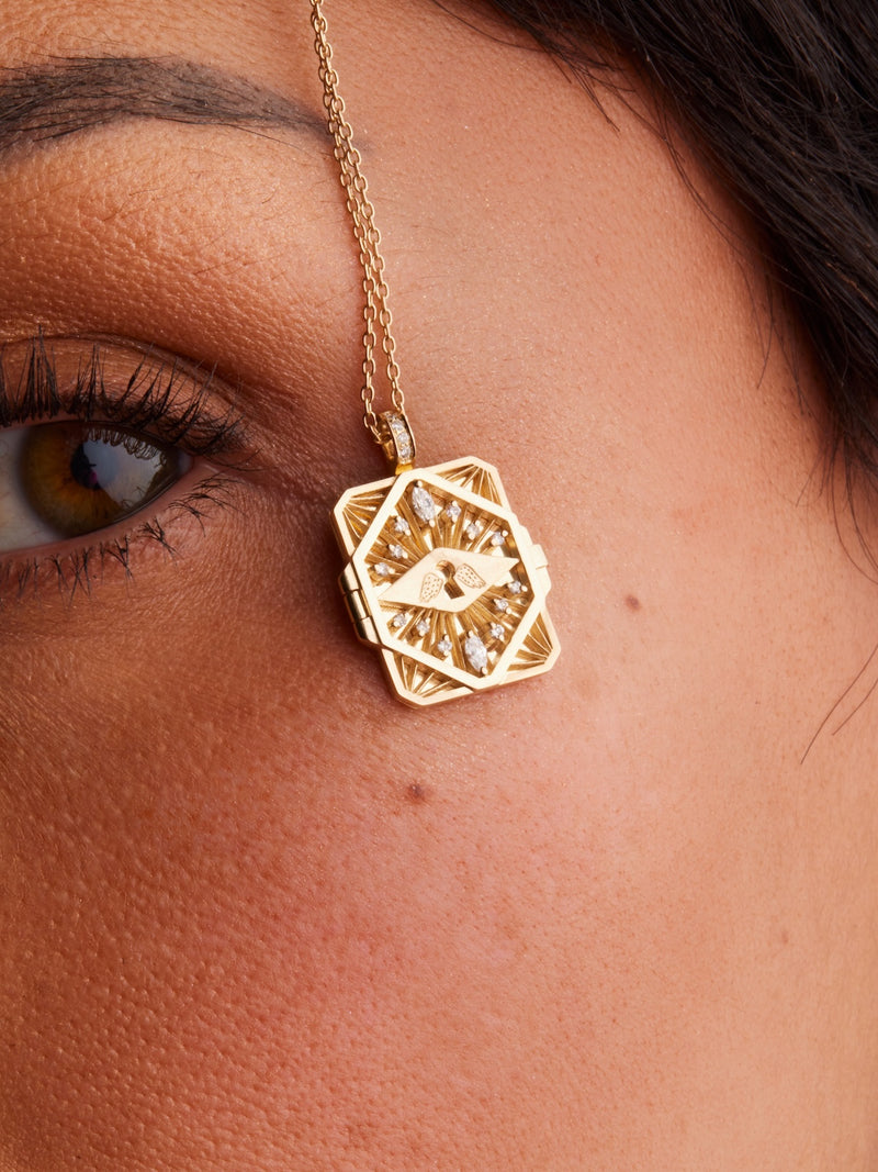 Diamonds and Key Dream Book Necklace