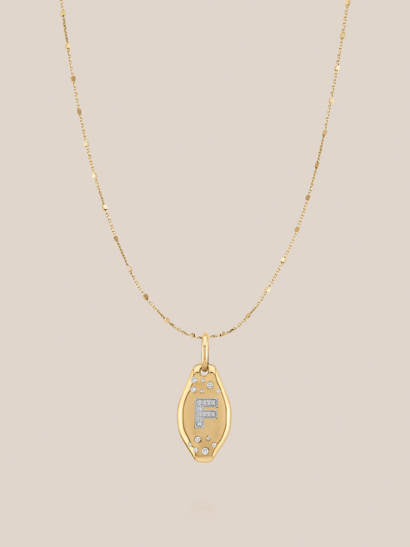 Initial Skipping Stone Pendant