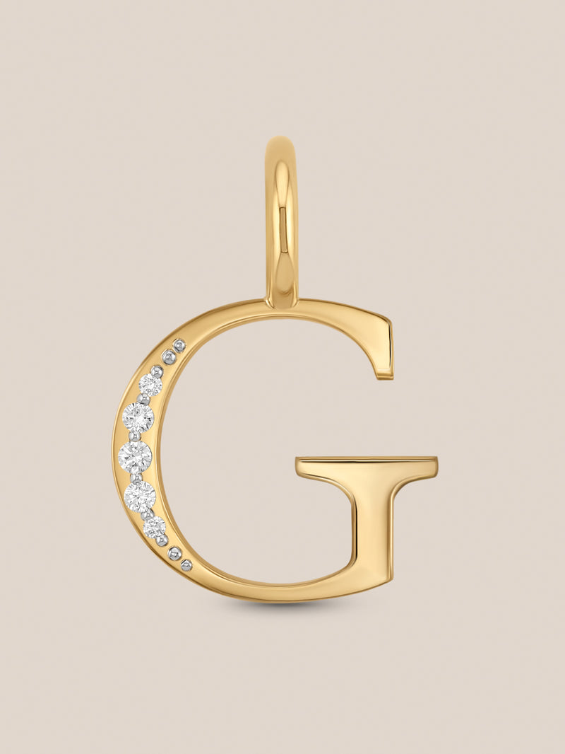Diamond Initial Pendants