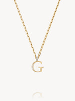 Diamond Initial Pendants