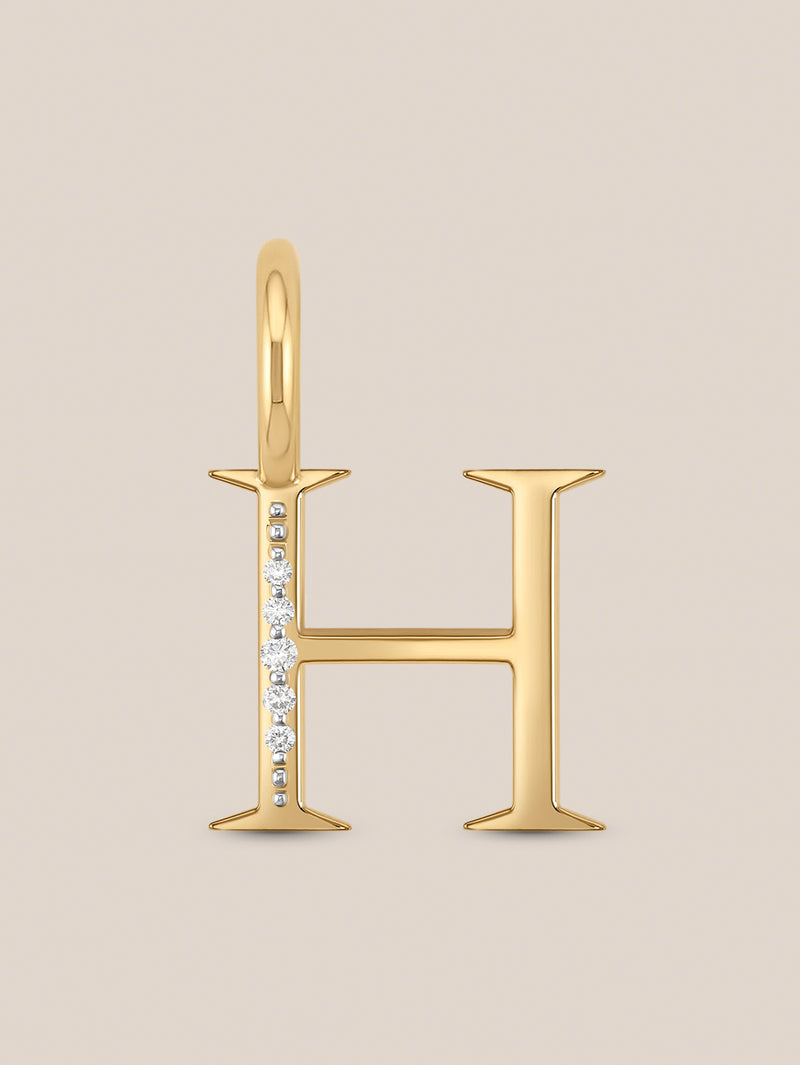 Diamond Initial Pendants