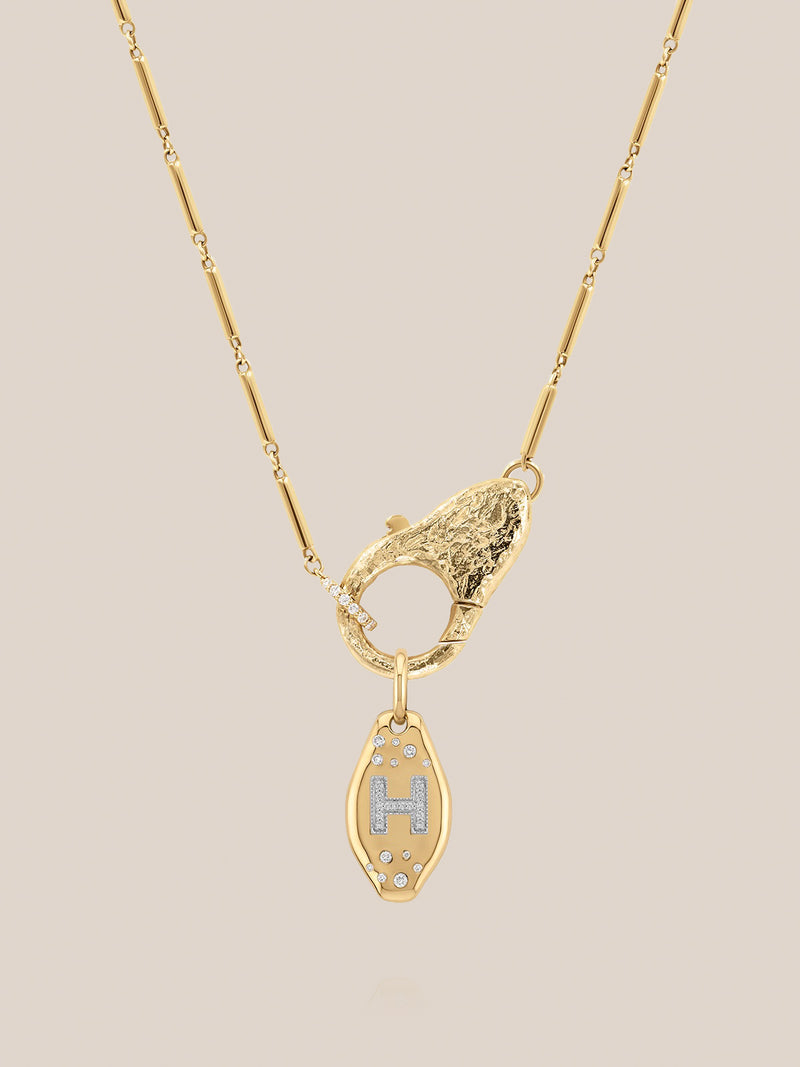 Initial Skipping Stone Pendant