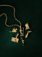 Golden Milgrain Charms