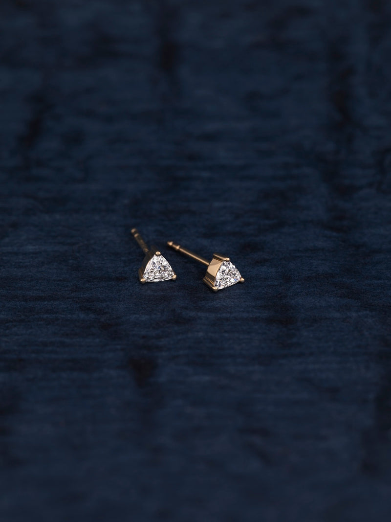 Diamond Trillion Studs