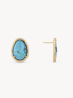 Golden Hills Turquoise Earrings - OOAK