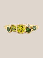 Green Ocean Sapphires Seaweed Ring