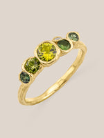 Green Ocean Sapphires Seaweed Ring
