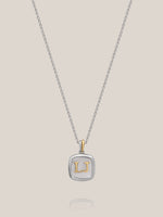 Mixed Metal Initial Pendant