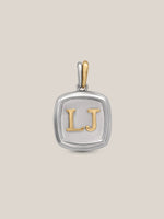 Mixed Metal Initial Pendant