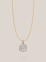 Mixed Metal Initial Pendant