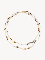Tiger’s Eye Pearl Strand Necklace