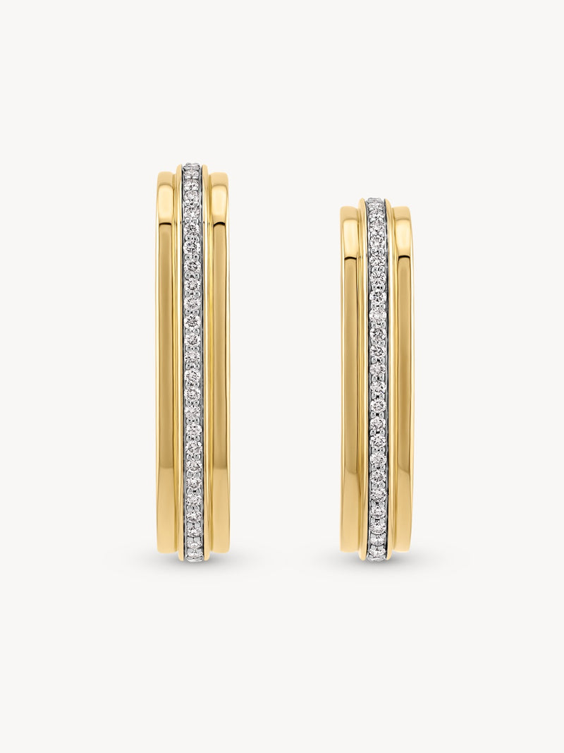 Diamond Latch Arc Earrings