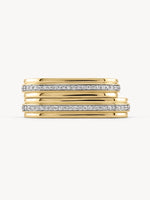 Diamond Latch Arc Earrings