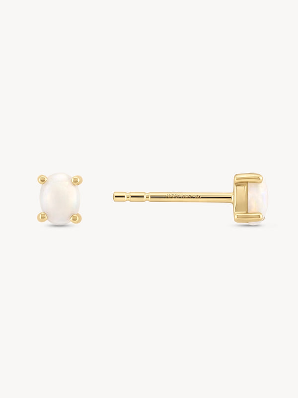 Opal Birthstone Studs