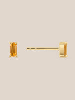 Citrine Birthstone Studs