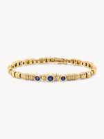 Sapphire Pillar Tennis Bracelet