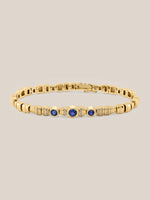 Sapphire Pillar Tennis Bracelet