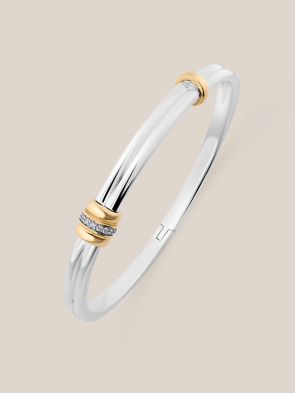 Golden Arc Hinge Bracelet