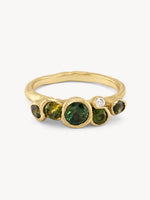 Green Ocean Sapphires Seaweed Ring