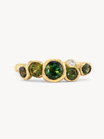 Green Ocean Sapphires Seaweed Ring