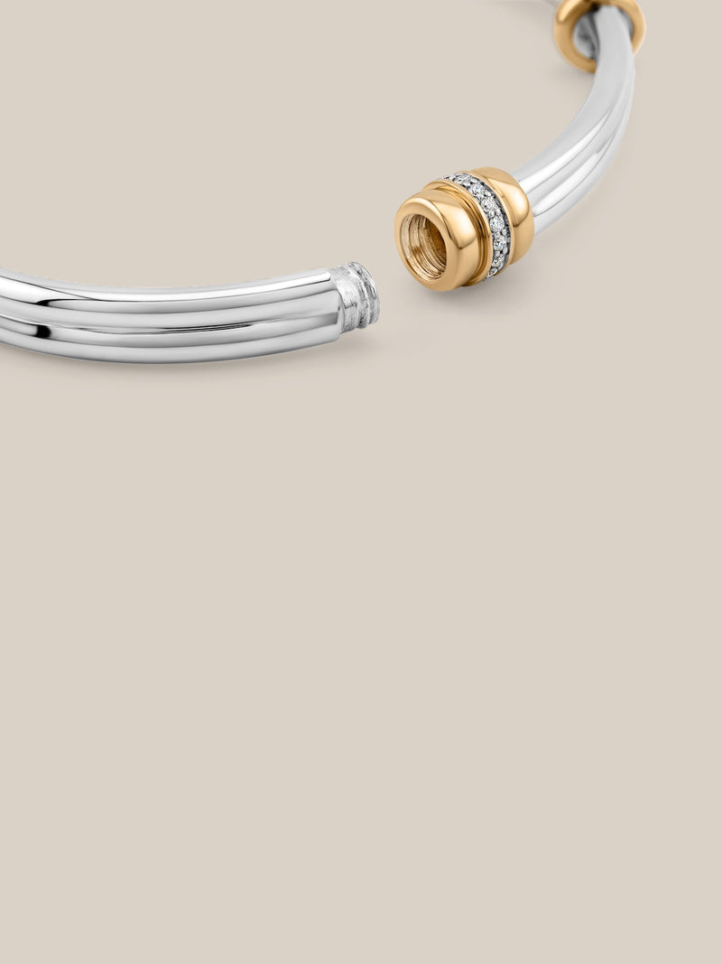 Golden Arc Hinge Bracelet