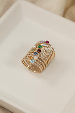 Starry Birthstone Ring