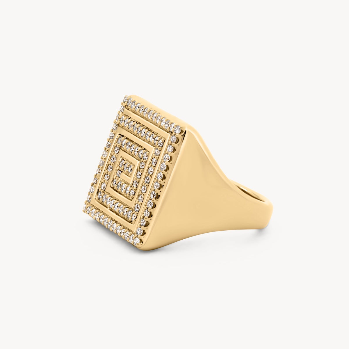 Gold and Diamond Maze Ring in 14K Yellow Gold | Audry Rose x