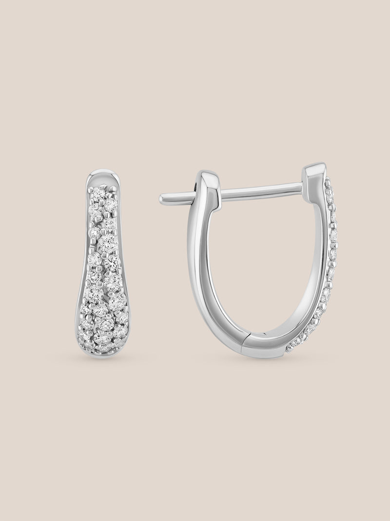 Pave Diamond Wrap Huggies