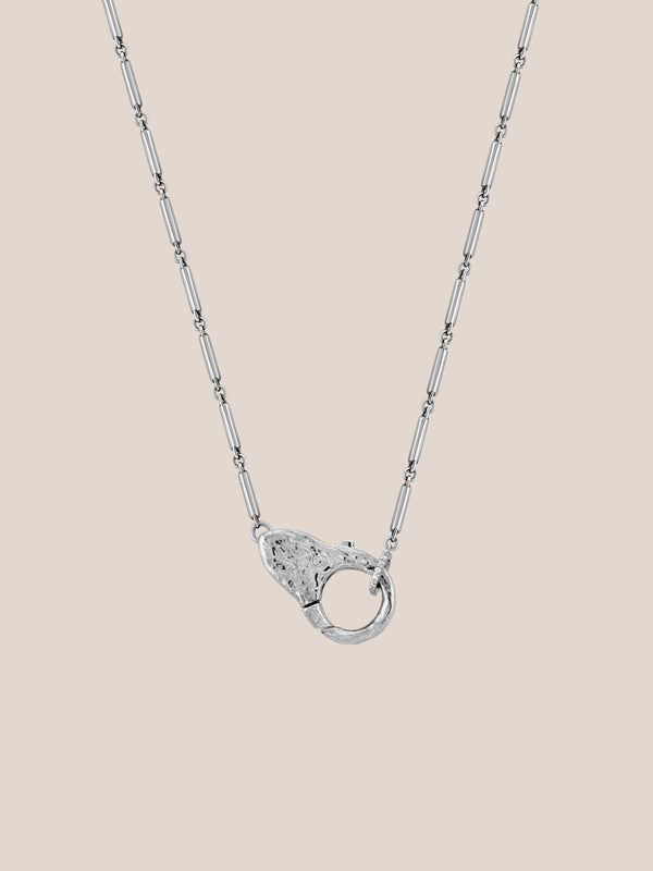 Sterling Silver Lock Necklace