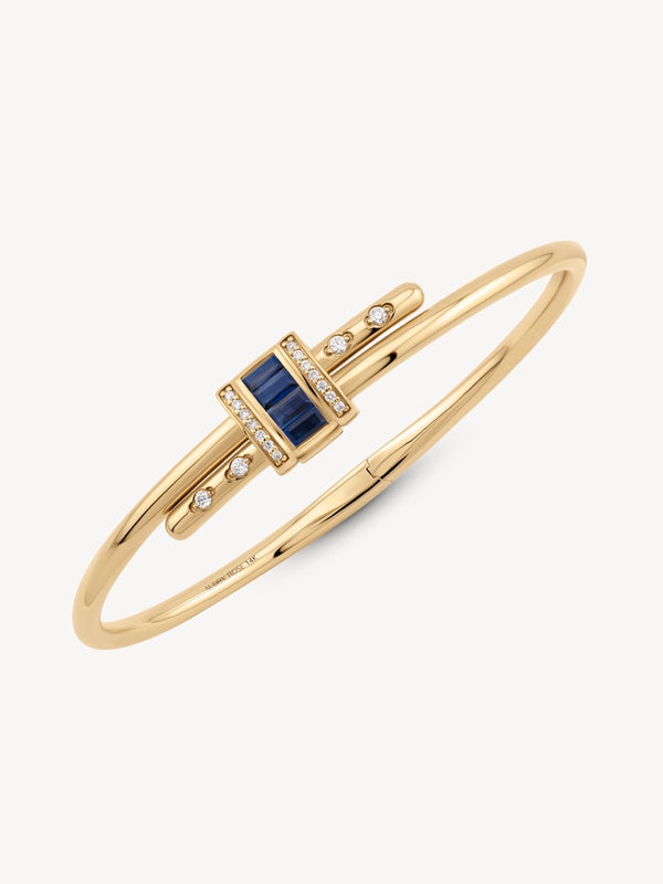 Vaulted Sapphire Latch Bracelet