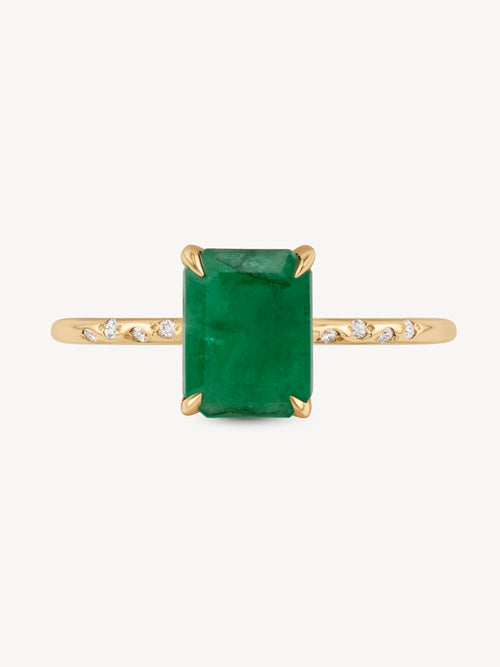 green emerald velvet dress Irish Duchess Emerald Ring 9 main image 0