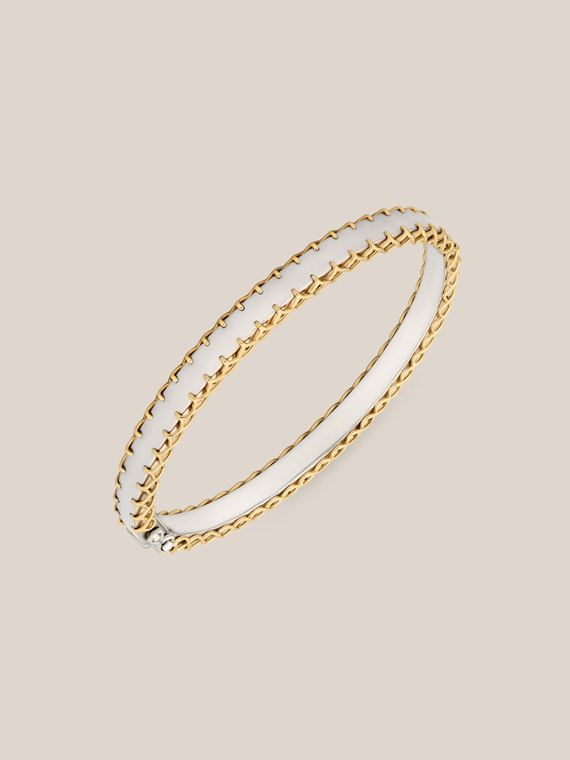 Mixed Metal Stitched Bracelet