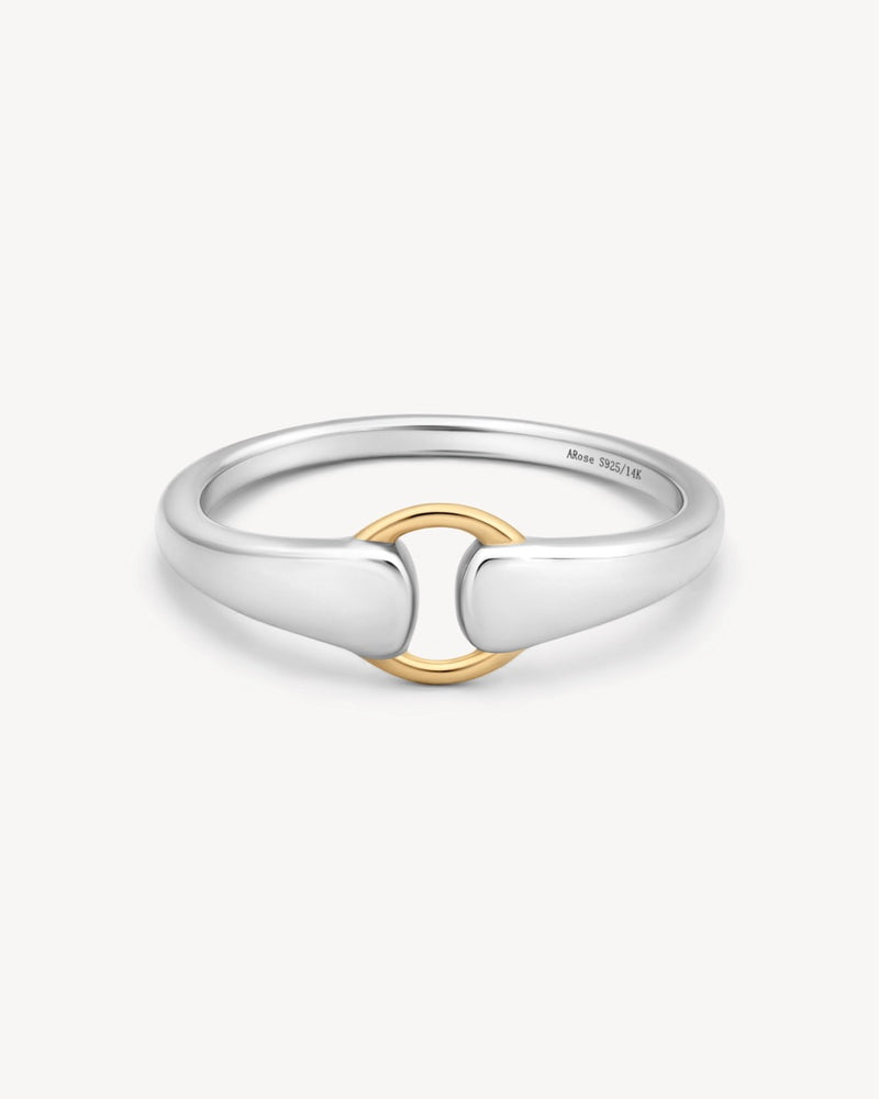 Mixed Metal Buckle Ring